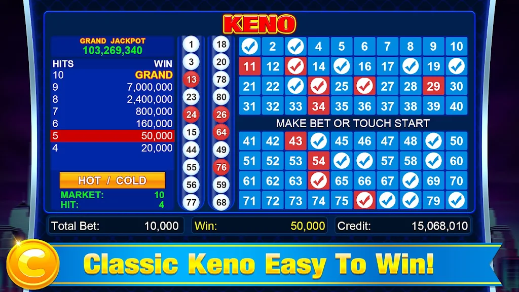 Keno: 4 Card Casino Keno Games Screenshot1