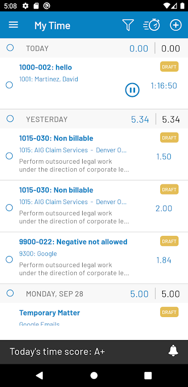 iTimekeep Screenshot2