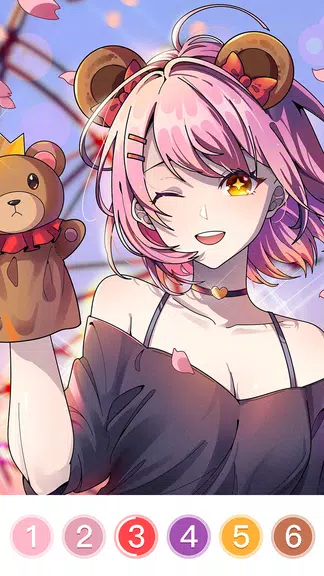 Anime Coloring Book, Offline Paint by Number Screenshot4