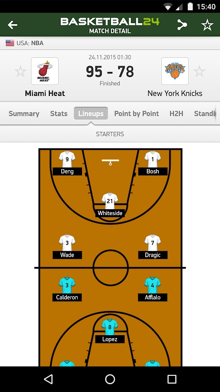 Basketball 24 - live scores Screenshot5