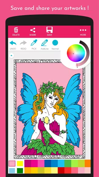 Angel and Fairy Coloring Book Screenshot3