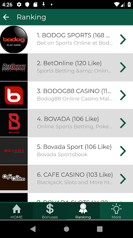 888 Casino Mobile Tools Screenshot2