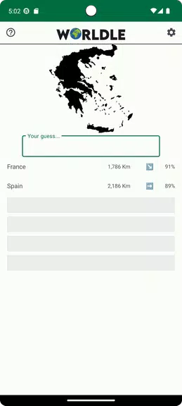 Worldle - Country Guess Screenshot2