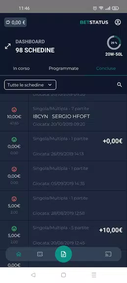 BetStatus - My Bet Slip Live Screenshot1
