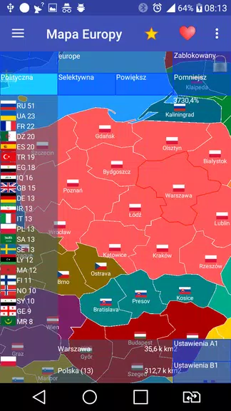 Europe map Screenshot1