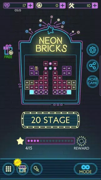 Neon bricks Screenshot1