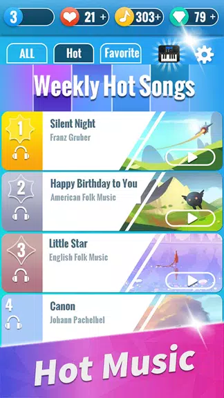Piano Music Tiles™ - Anime Music Screenshot3