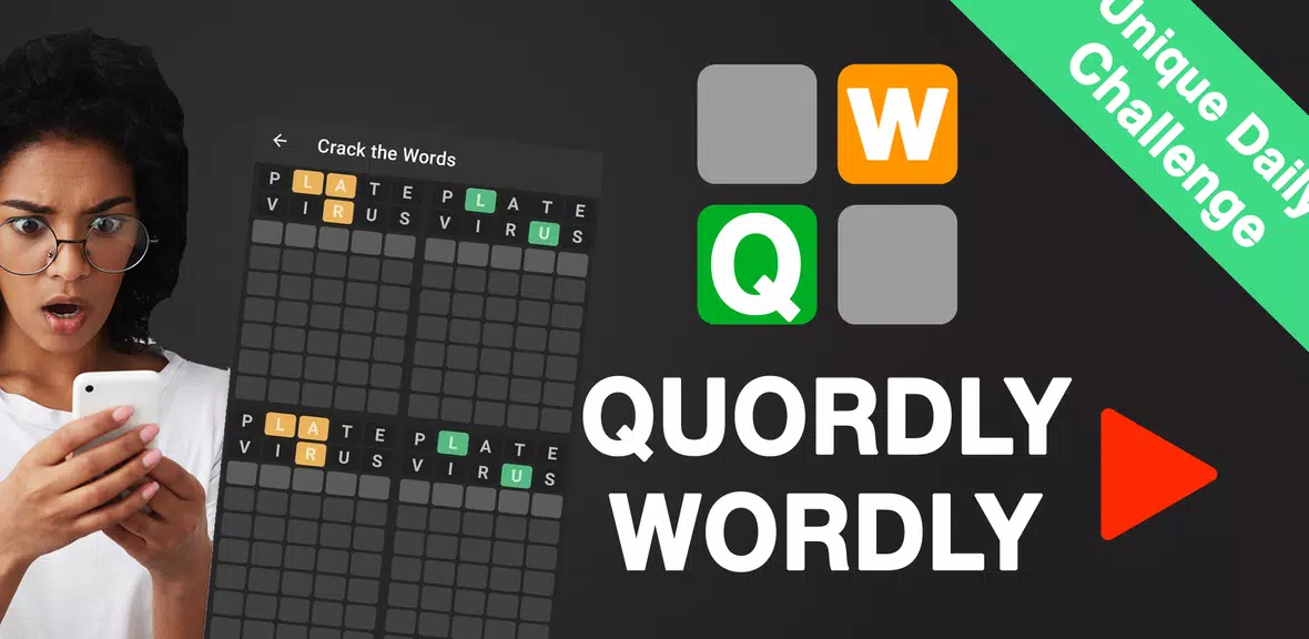 Quordle Wordly word guess game Screenshot1