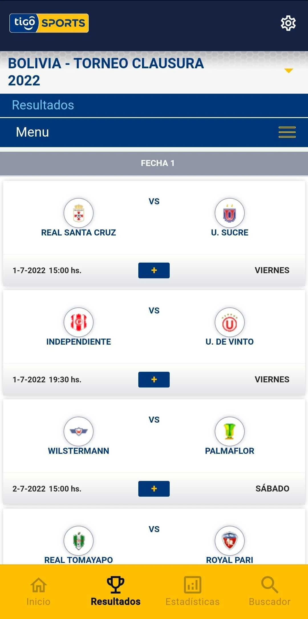 Tigo Sports Bolivia Screenshot4