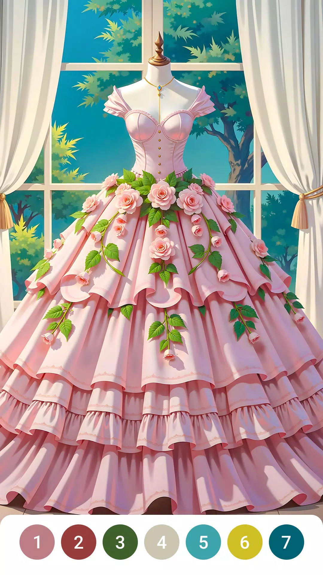 Dress Gown Color by Numbers Screenshot4
