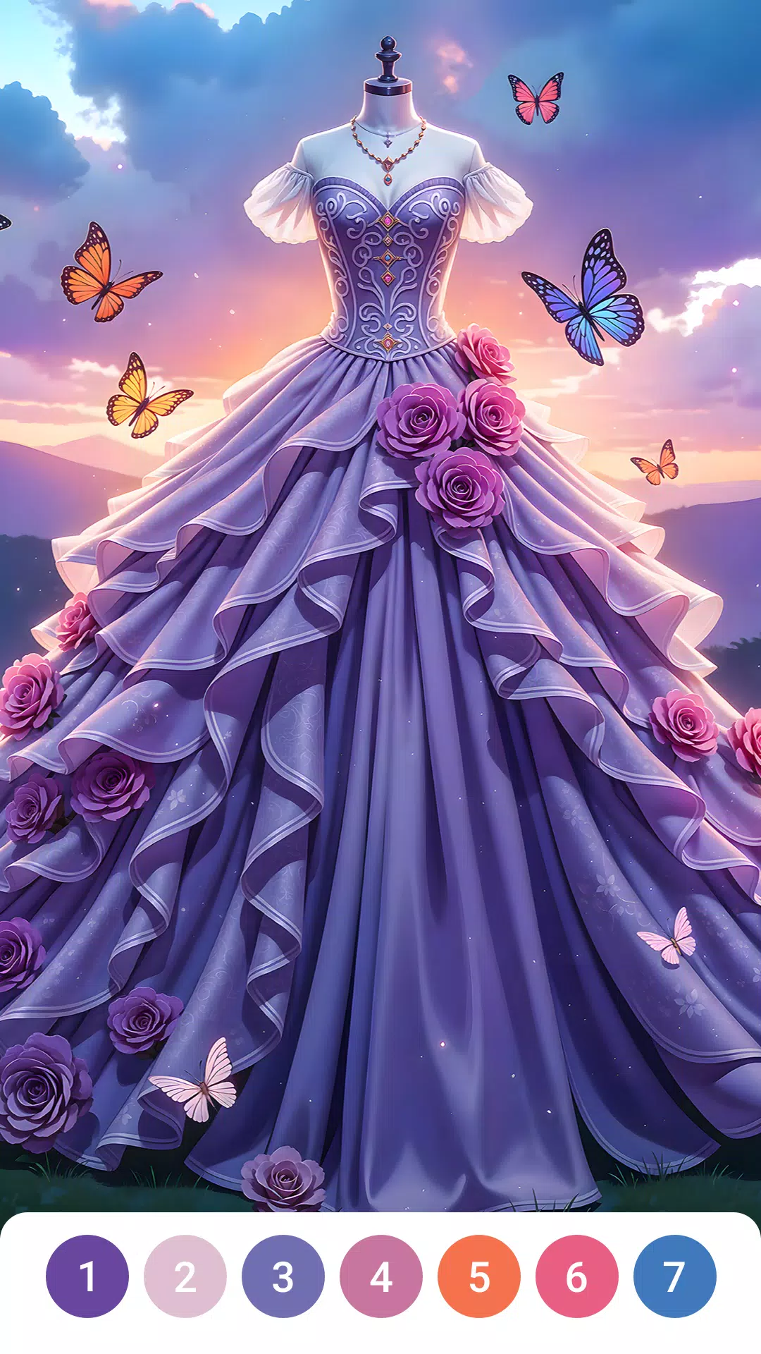 Dress Gown Color by Numbers Screenshot2