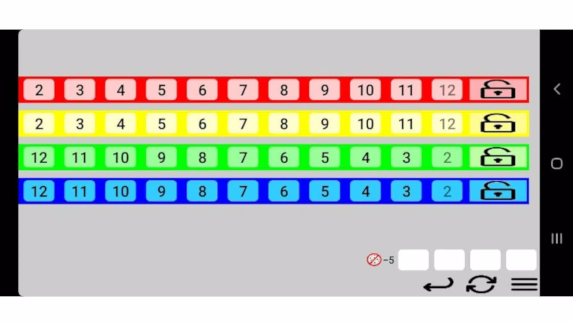 Qwixx Scorecard Free Screenshot1