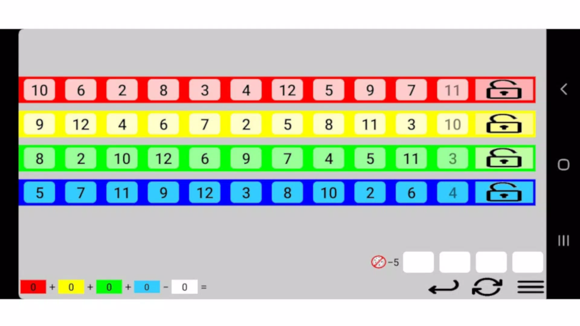 Qwixx Scorecard Free Screenshot2