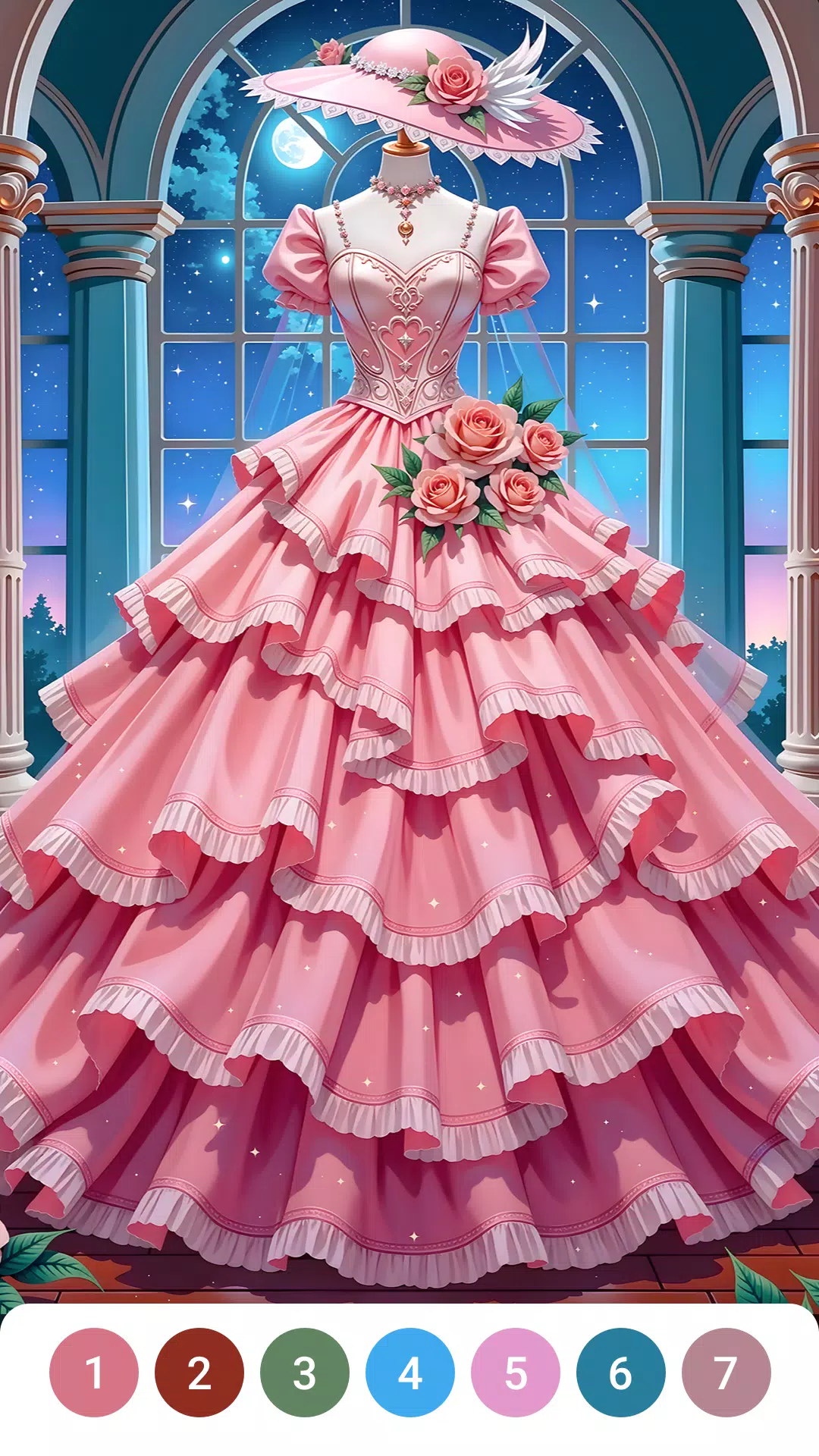 Dress Gown Color by Numbers Screenshot1
