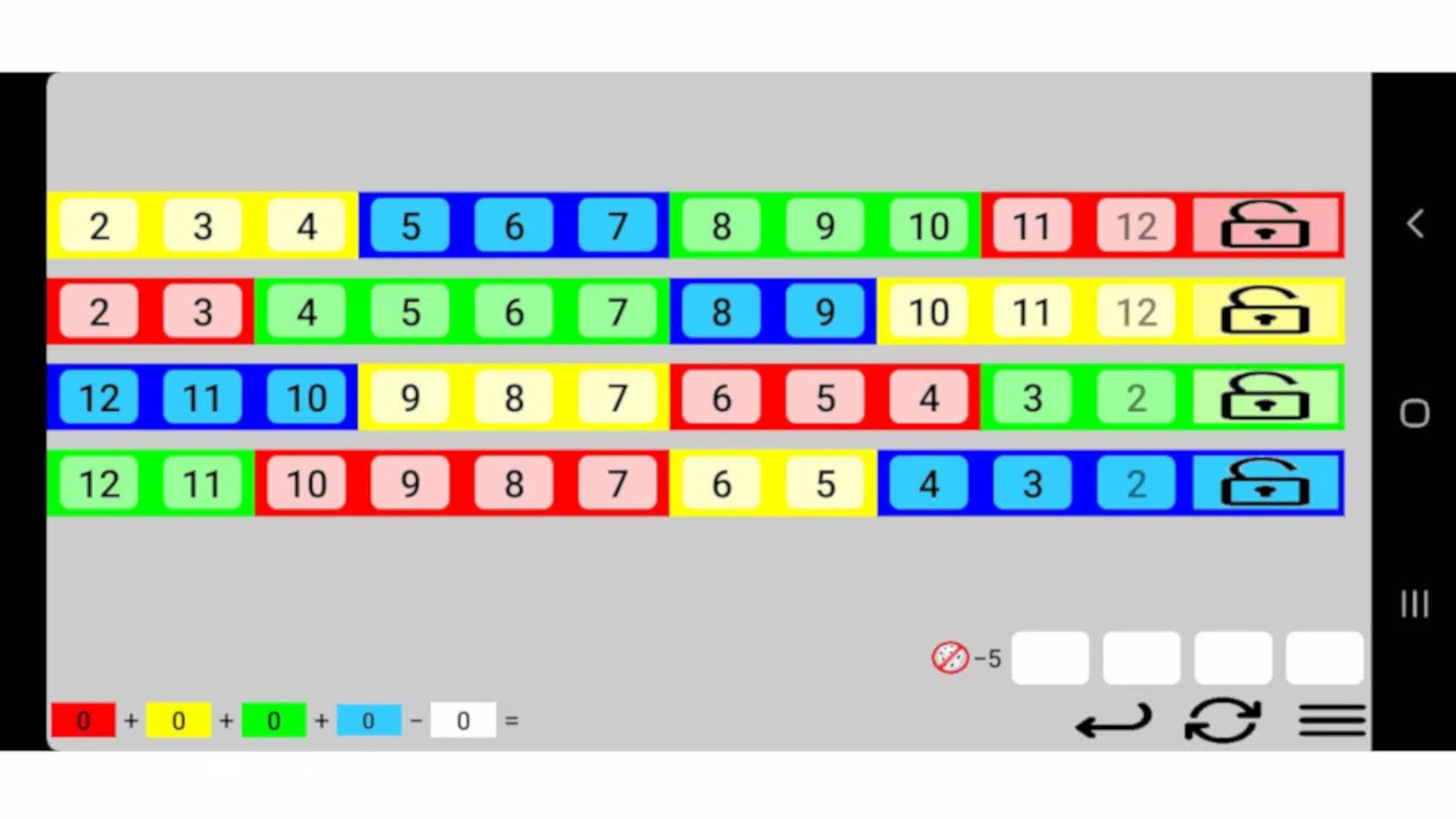 Qwixx Scorecard Free Screenshot3