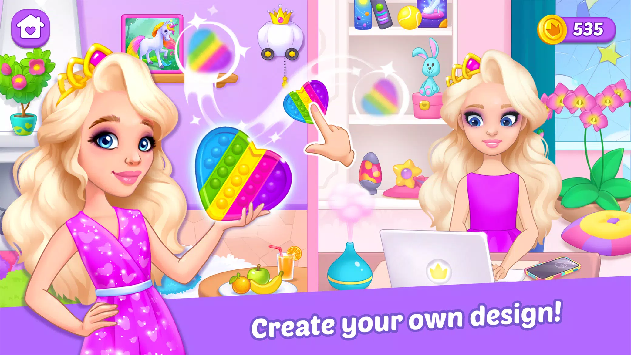 Princess girl paper House game Screenshot3