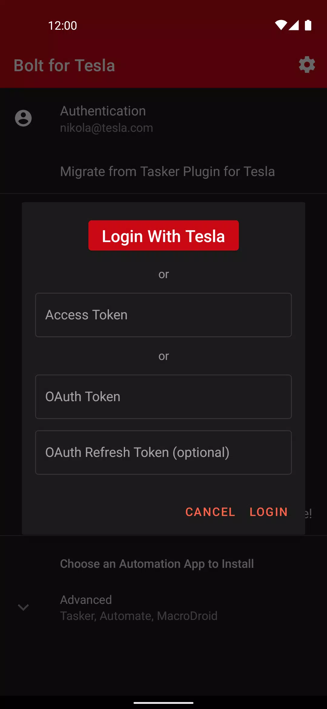 Bolt for Tesla Screenshot2