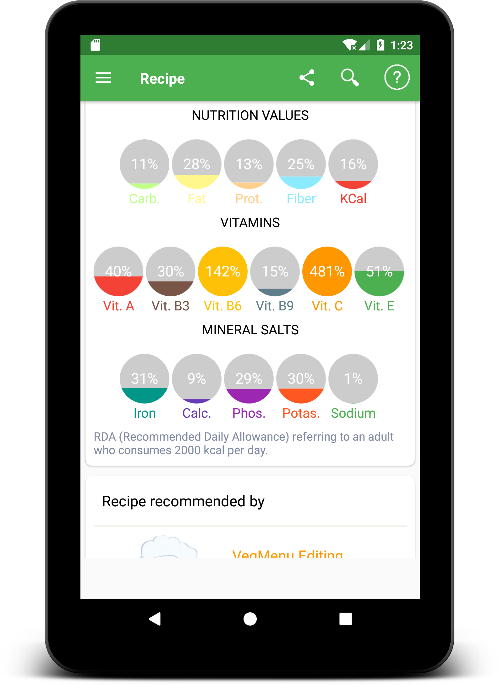 Vegetarian and vegan recipes Screenshot19