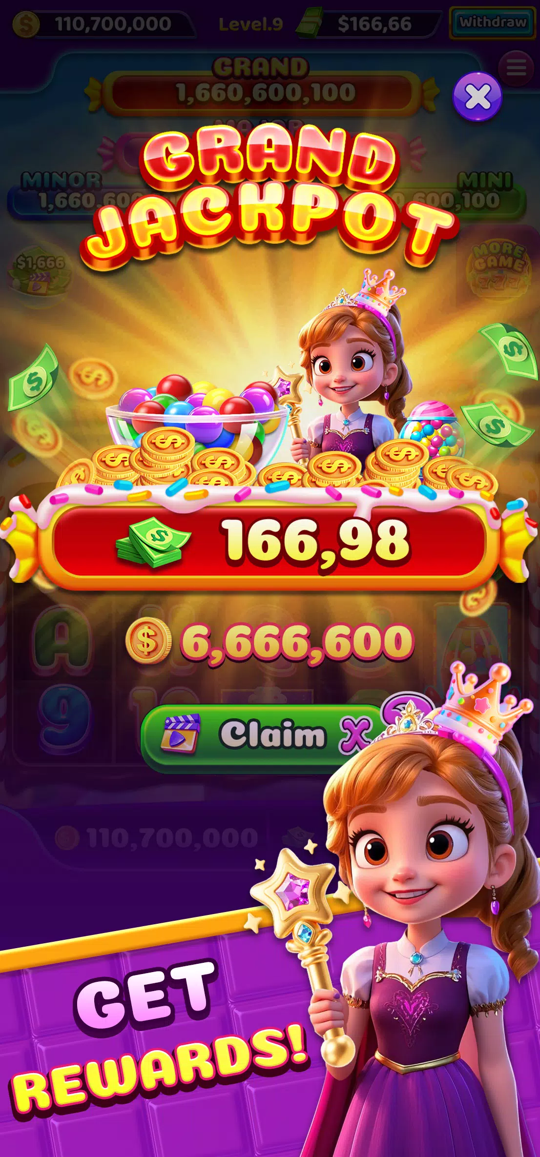 Fantasy Candy Princess Slots Screenshot4