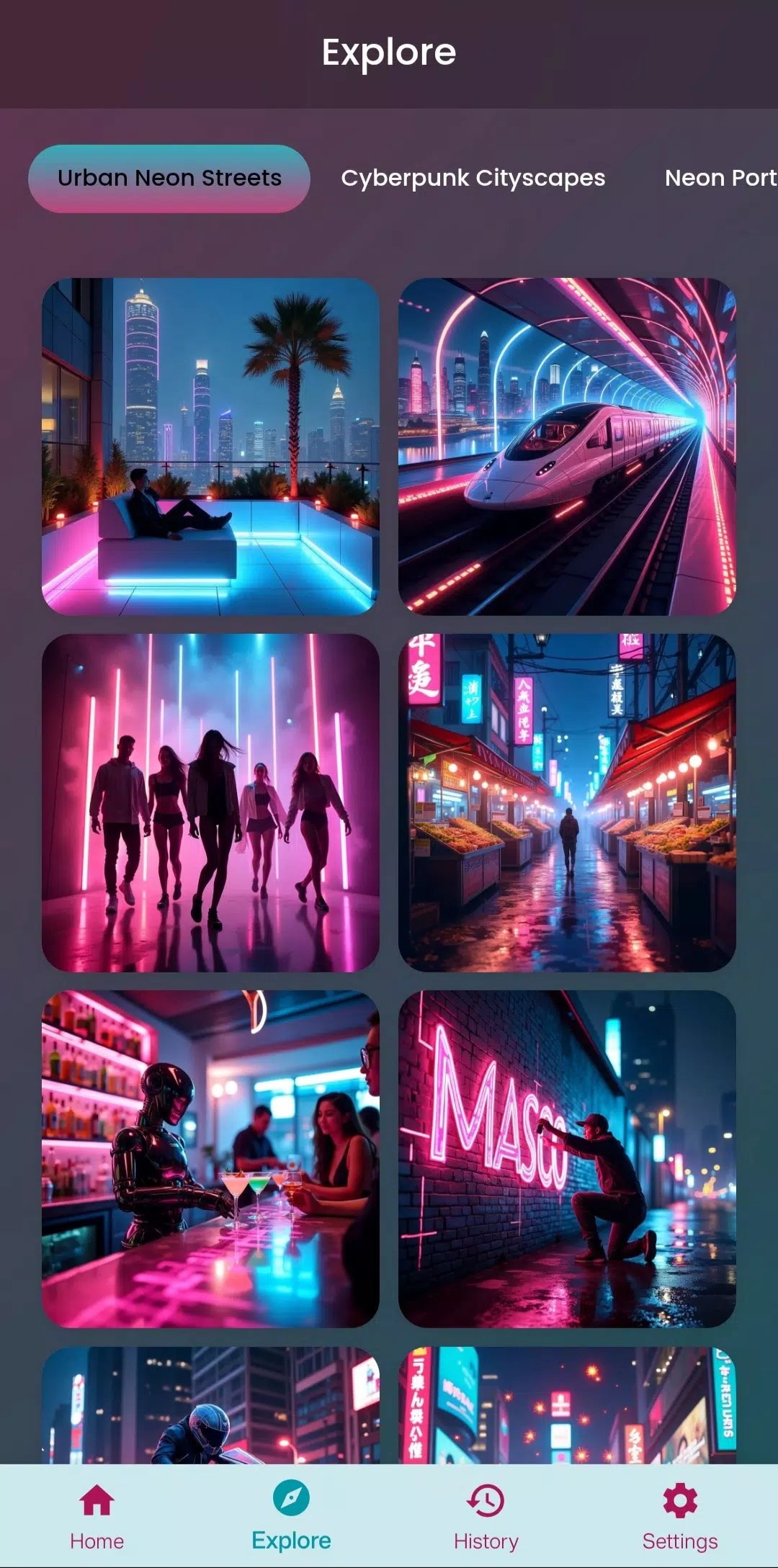 Neon Art - AI Art Generator Screenshot1