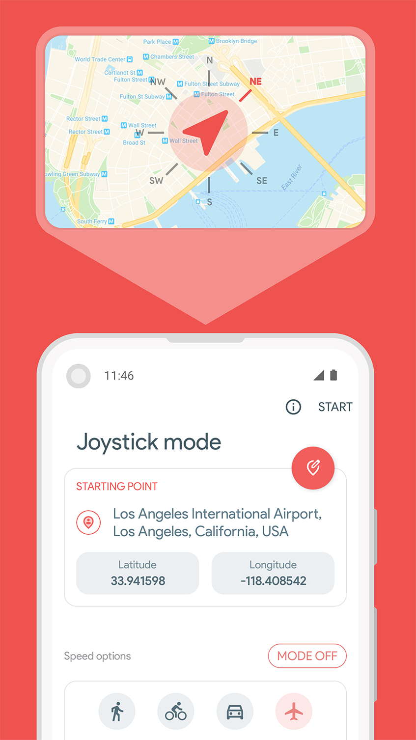 Fake GPS Joystick and Route Screenshot2