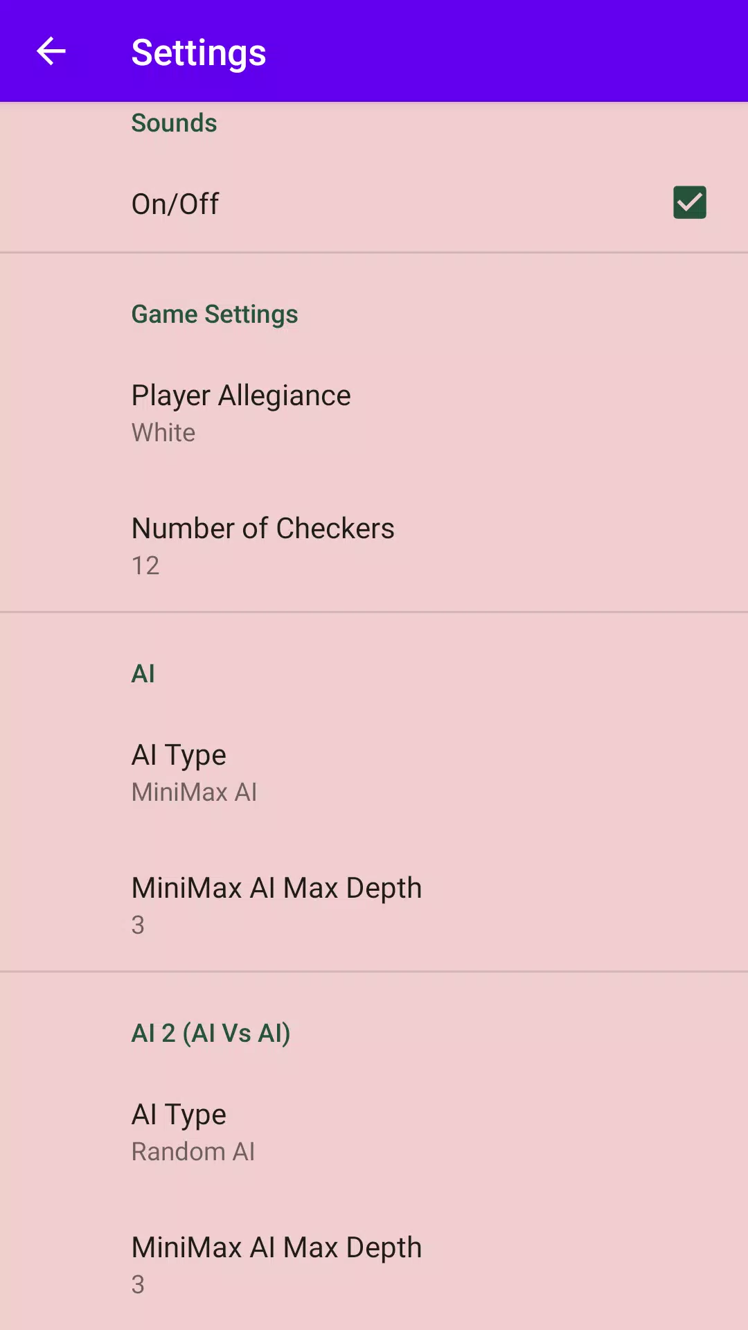 Minimax Checkers Screenshot5