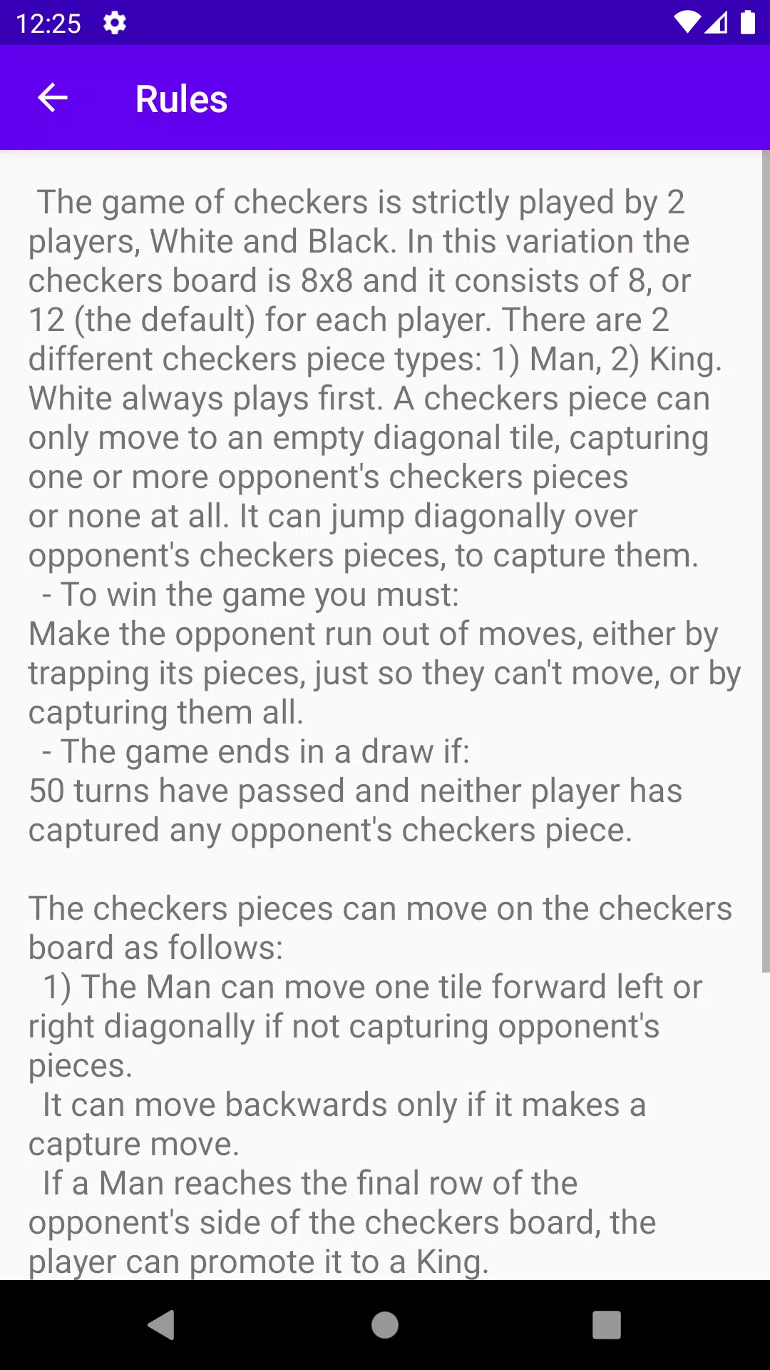 Minimax Checkers Screenshot4