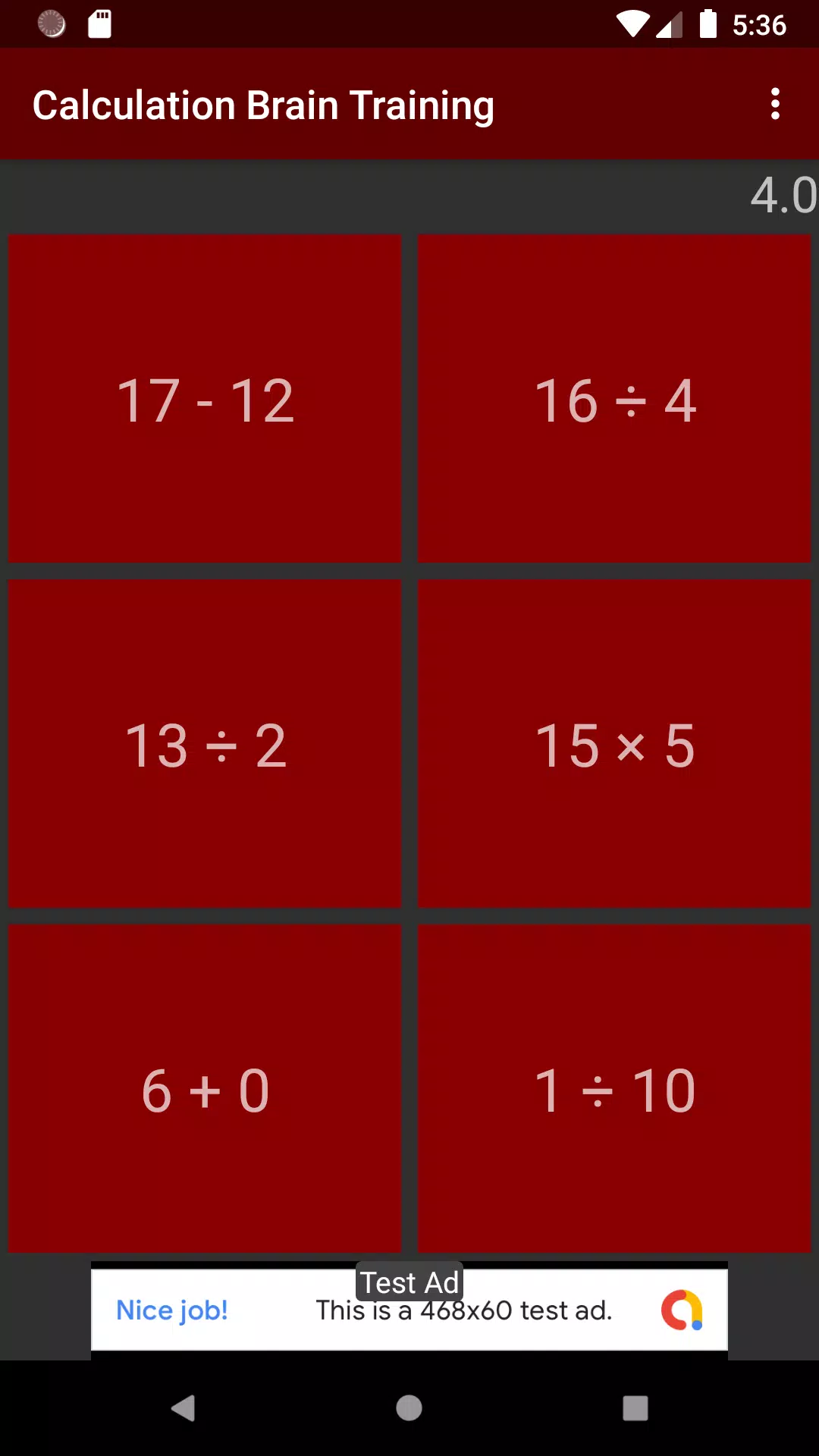 Calculation Brain Training Screenshot4