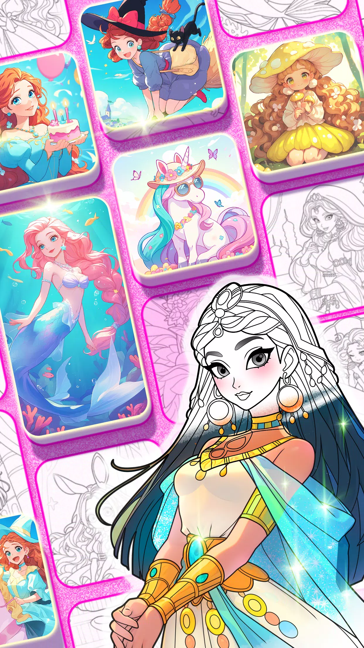 Princess Game Fantasy Coloring Screenshot7