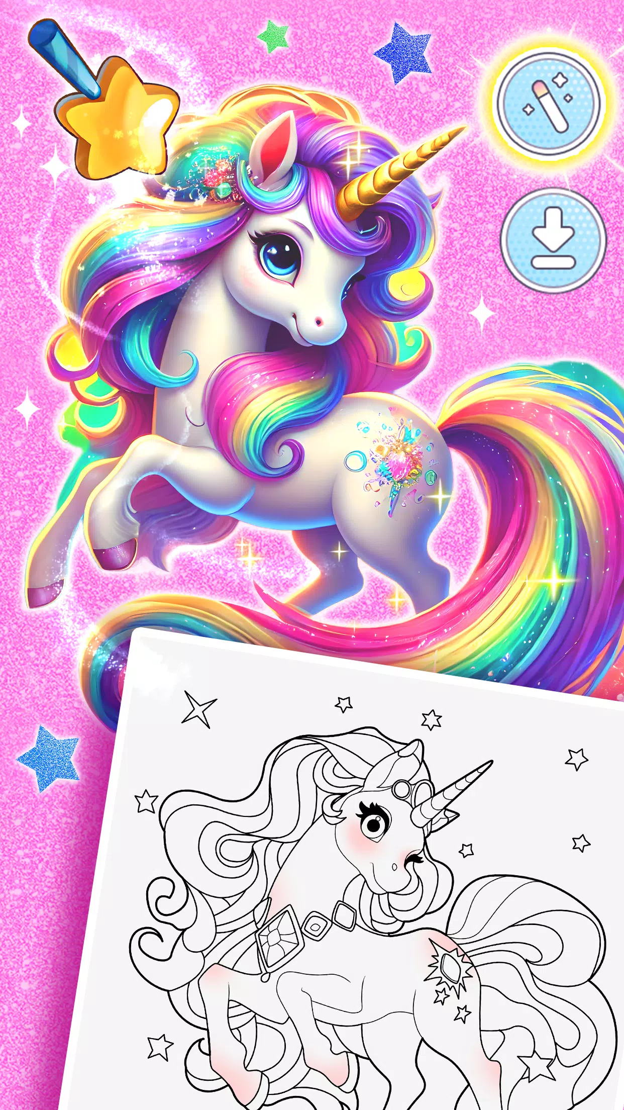 Princess Game Fantasy Coloring Screenshot3