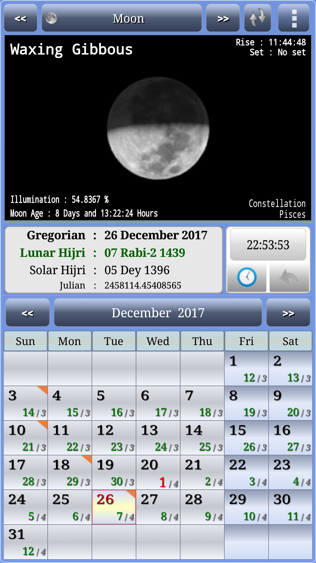 Sun & Moon Calendar Screenshot7
