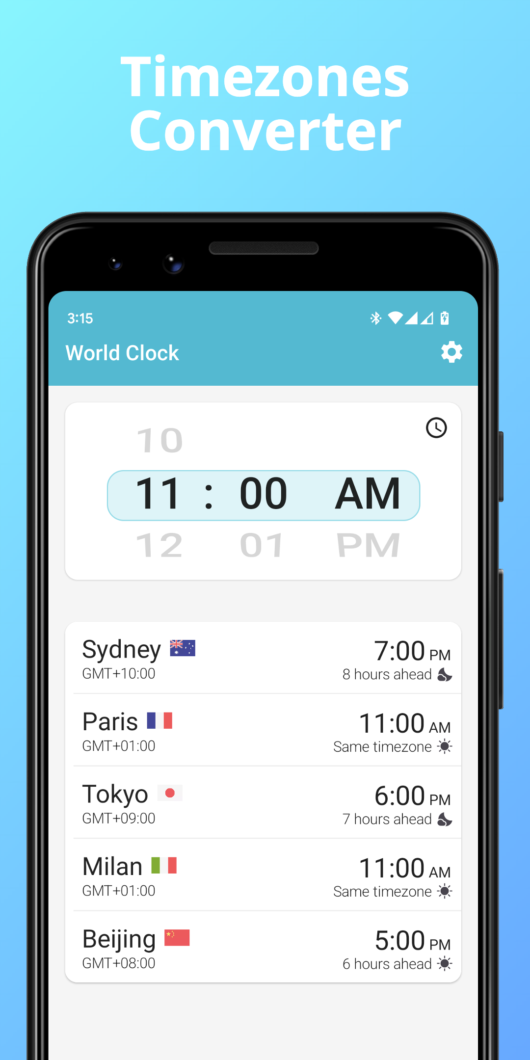World Clock - Timezones Widget Screenshot1
