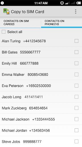 Copy to SIM Card Screenshot6