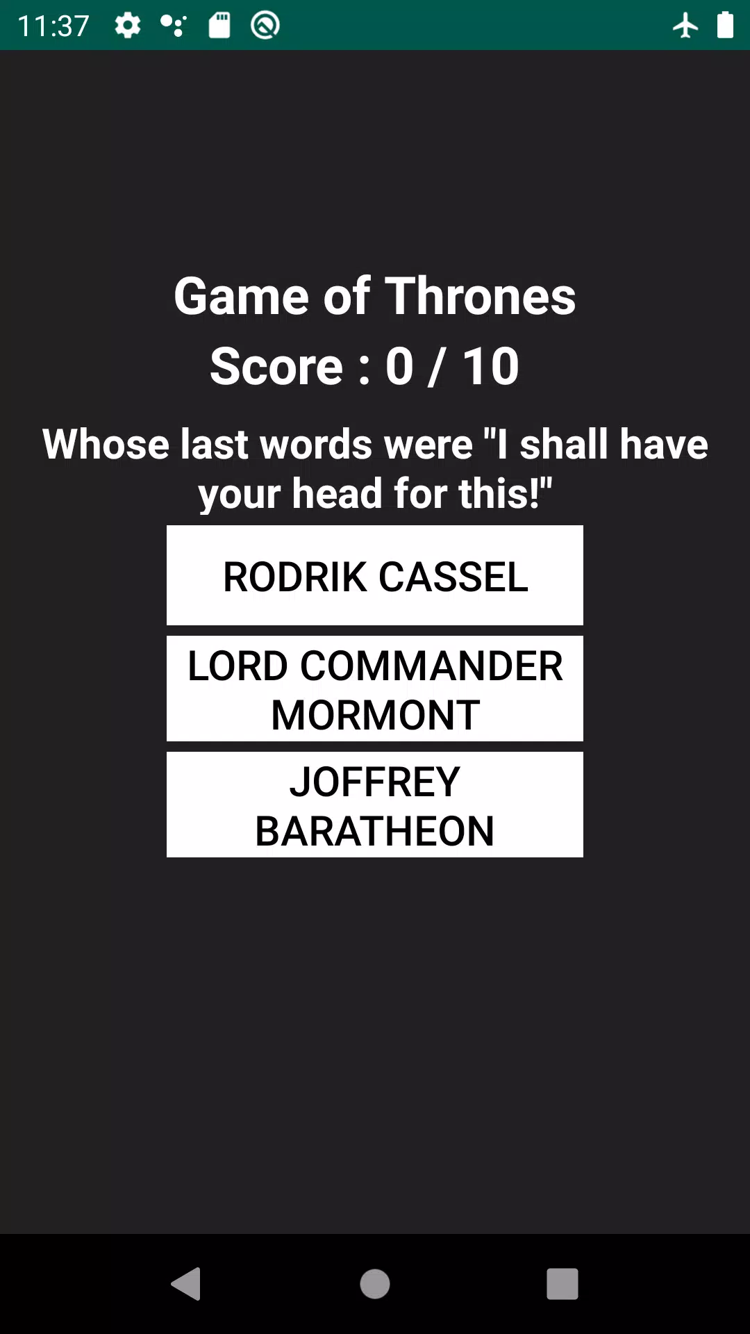 Television Trivia Screenshot1