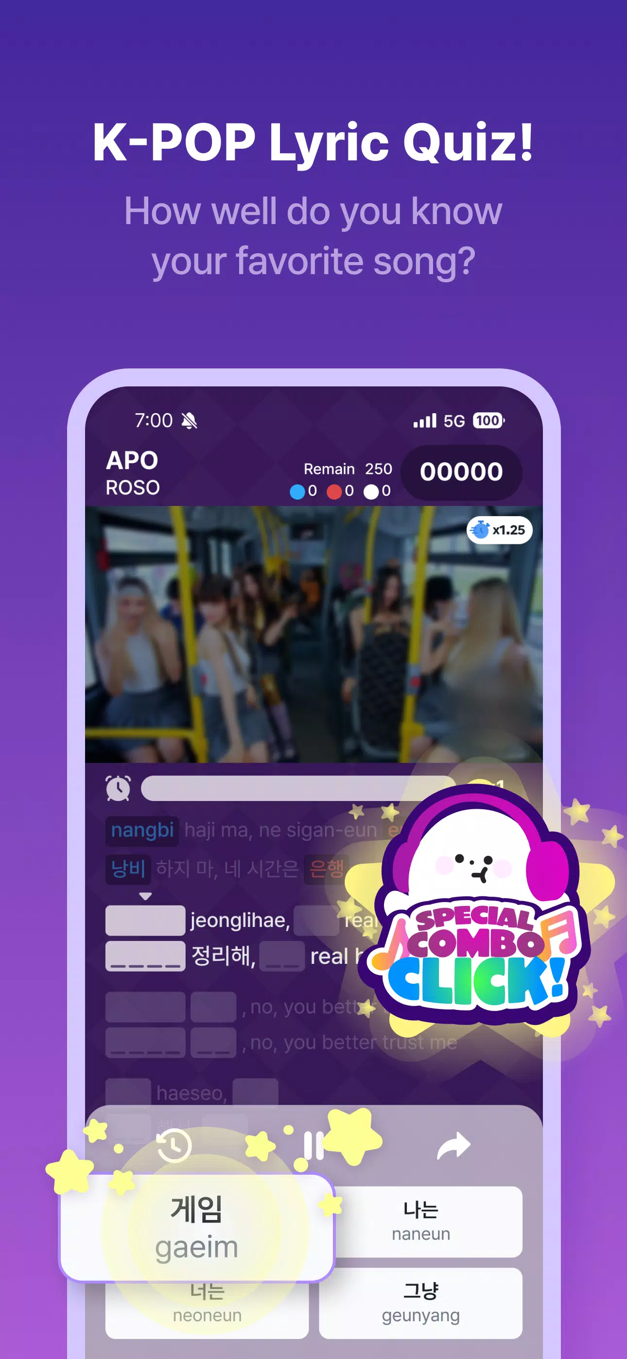 FillIt: Learn KOREAN with KPOP Screenshot2