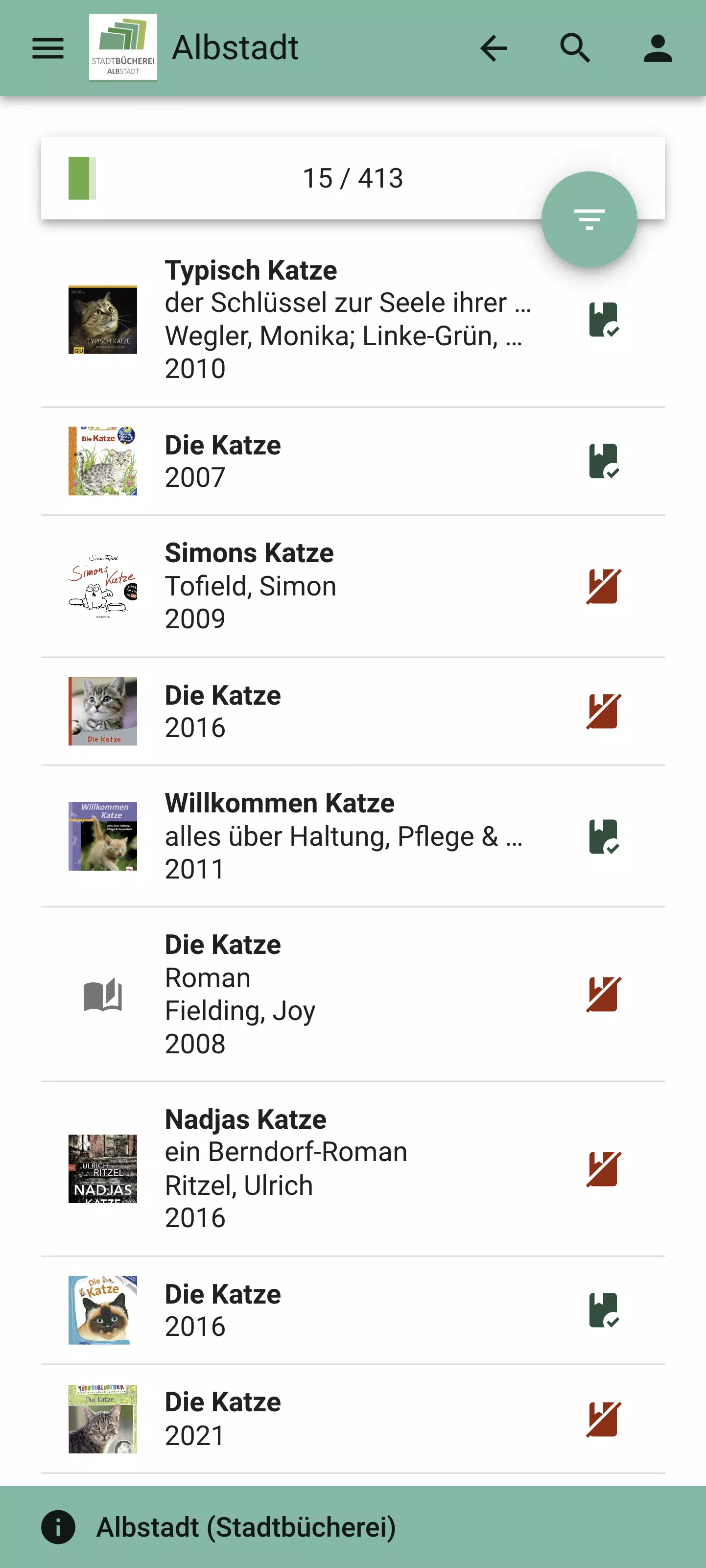 mobilOPAC YourBib Screenshot1