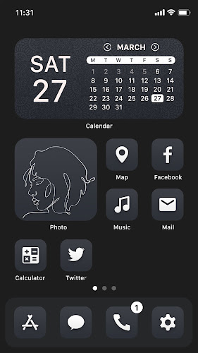 Wow Black Theme  - Icon Pack Screenshot1
