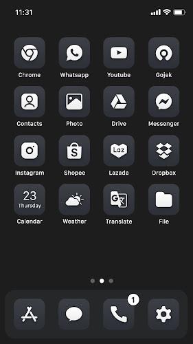 Wow Black Theme  - Icon Pack Screenshot2
