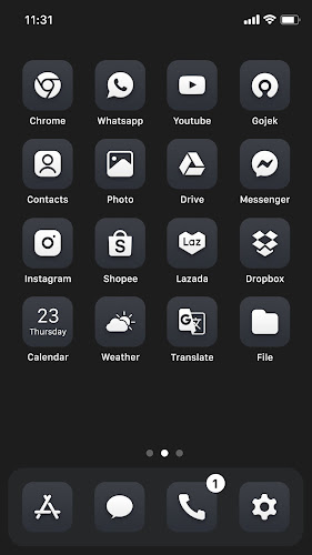Wow Black Theme  - Icon Pack Screenshot16