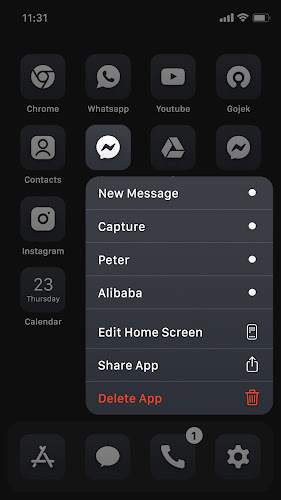 Wow Black Theme  - Icon Pack Screenshot6