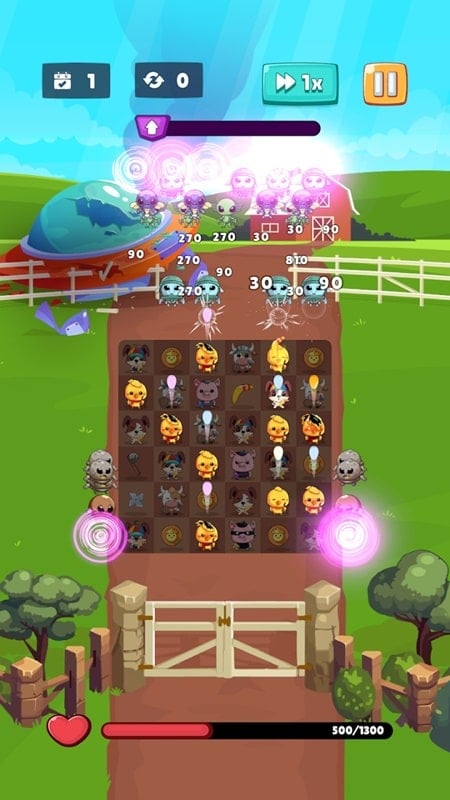 Farm vs Aliens - Merge TD Screenshot1