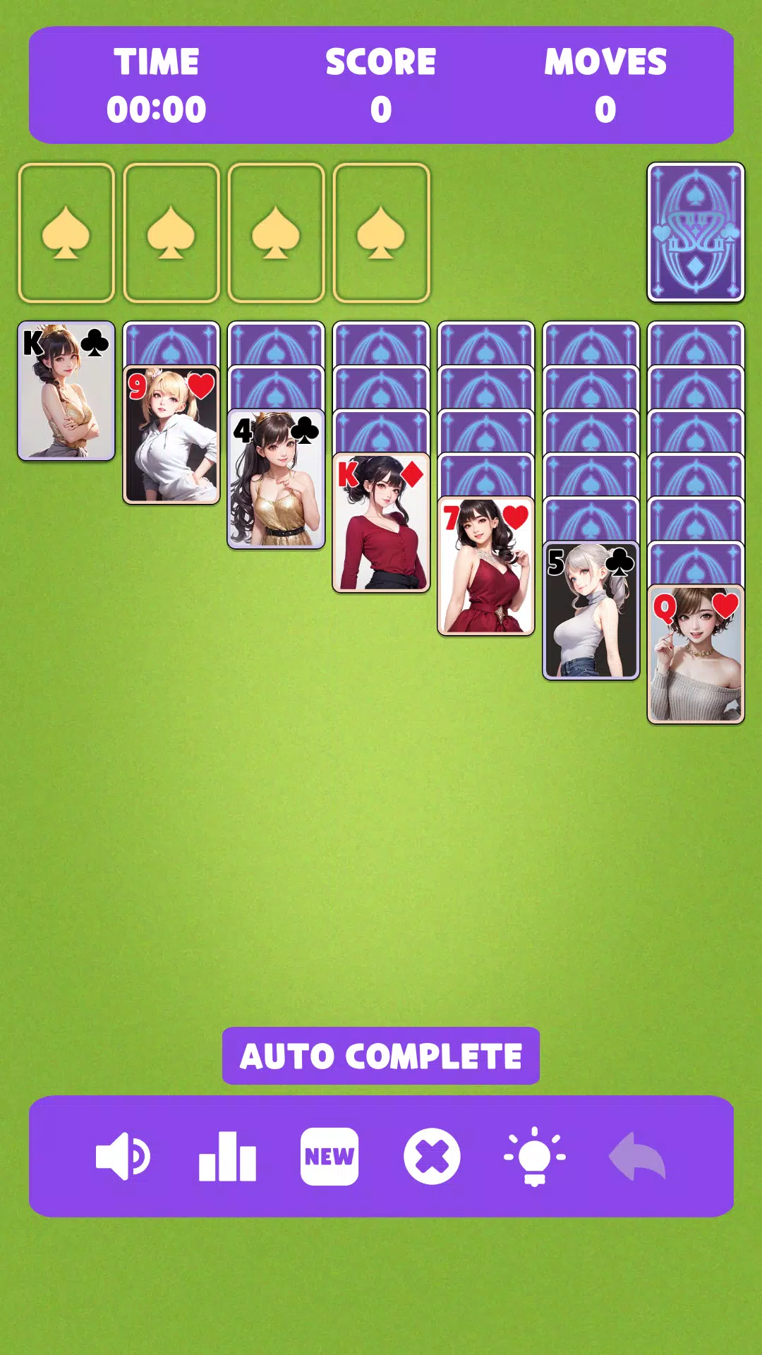 Sexy solitaire girls: ani card Screenshot3