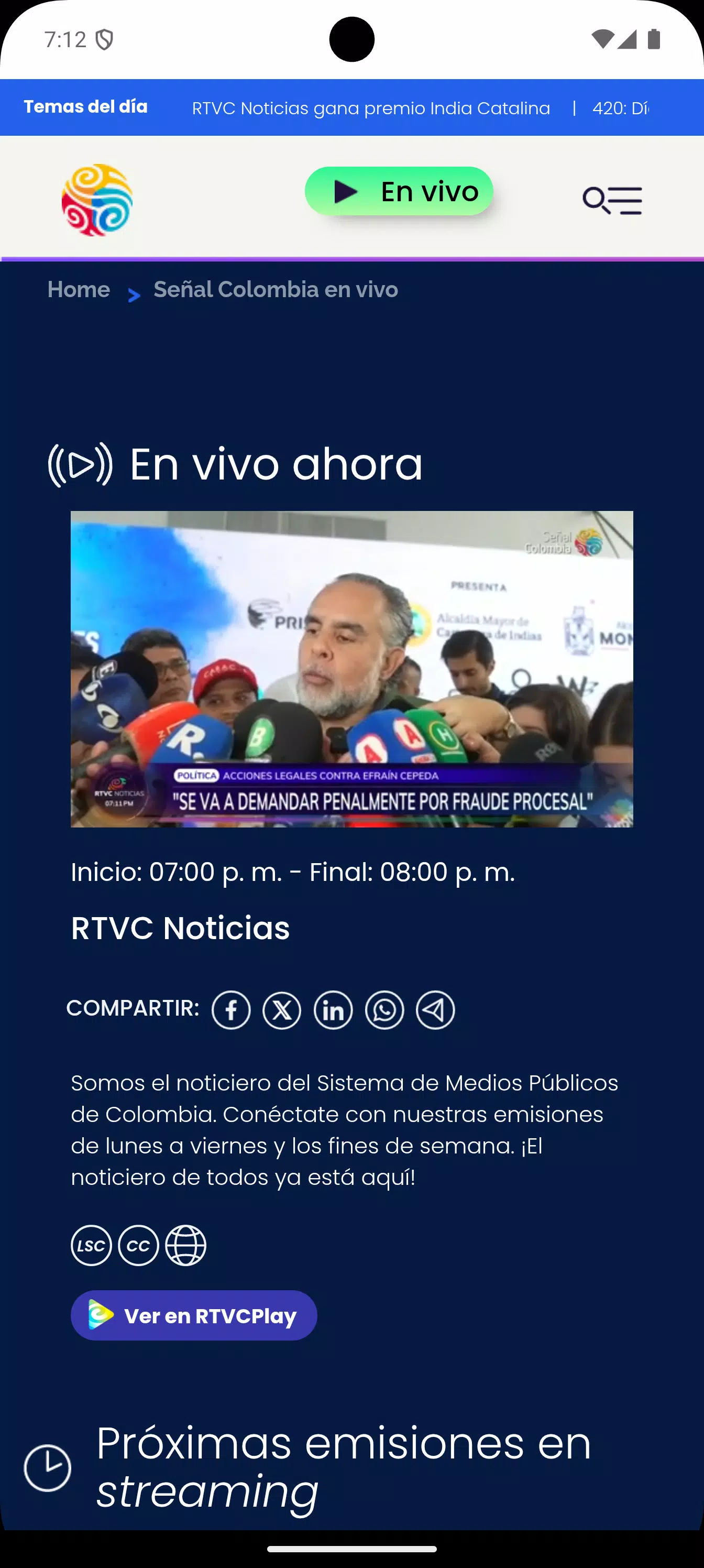 Señal Colombia Screenshot2