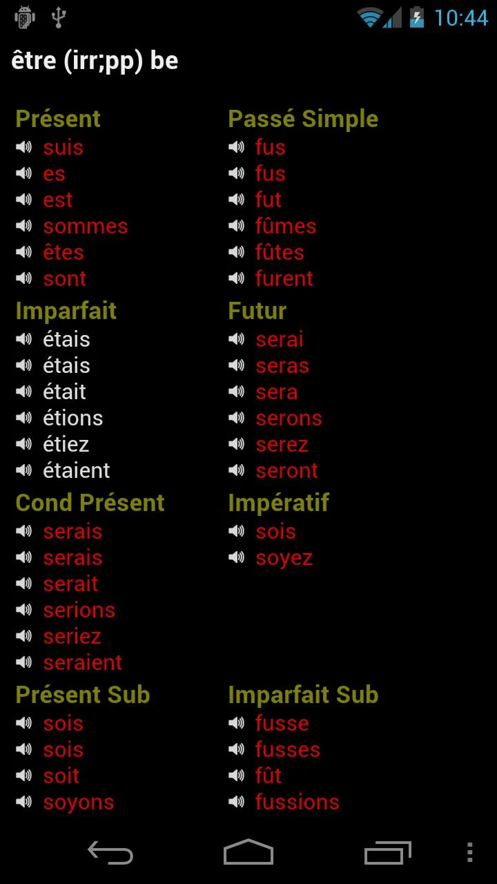 French Verbs Screenshot2