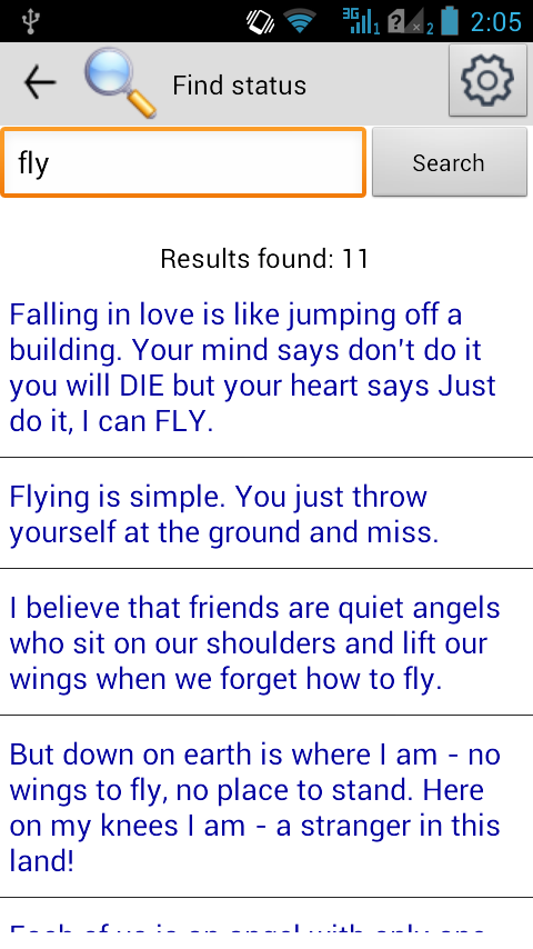 Statuses for all occasions Screenshot6