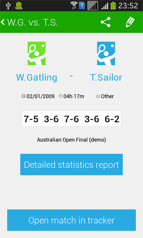 Tennis Math: score & stats Screenshot2
