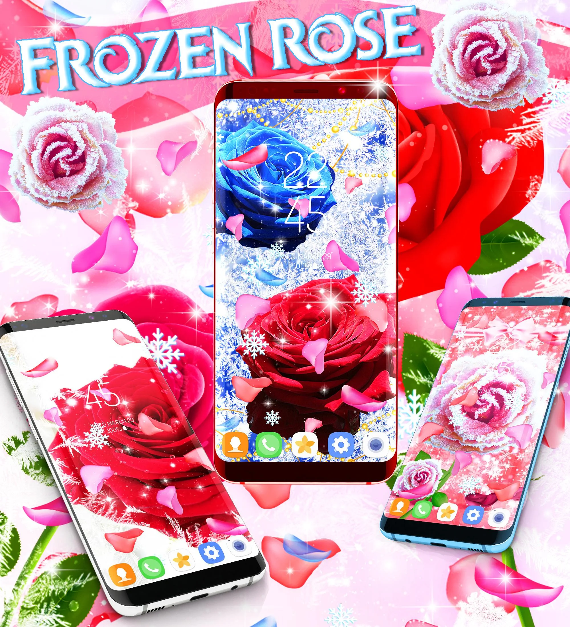 Winter rose live wallpaper Screenshot5
