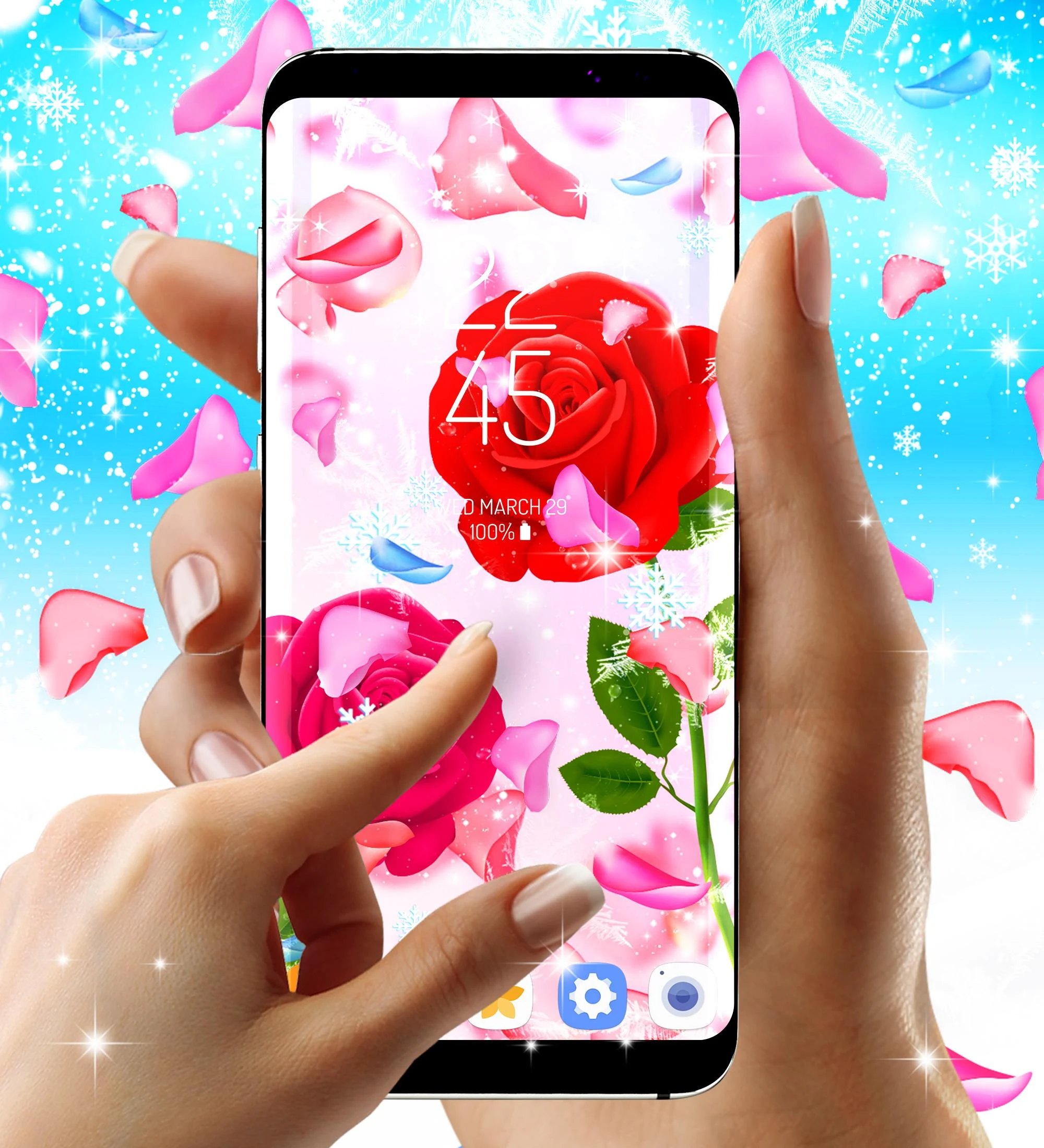 Winter rose live wallpaper Screenshot6