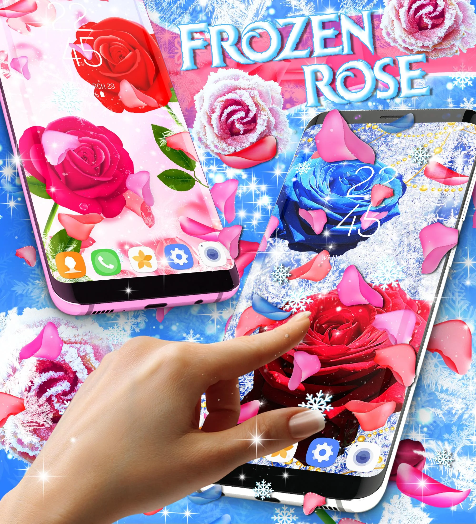 Winter rose live wallpaper Screenshot1