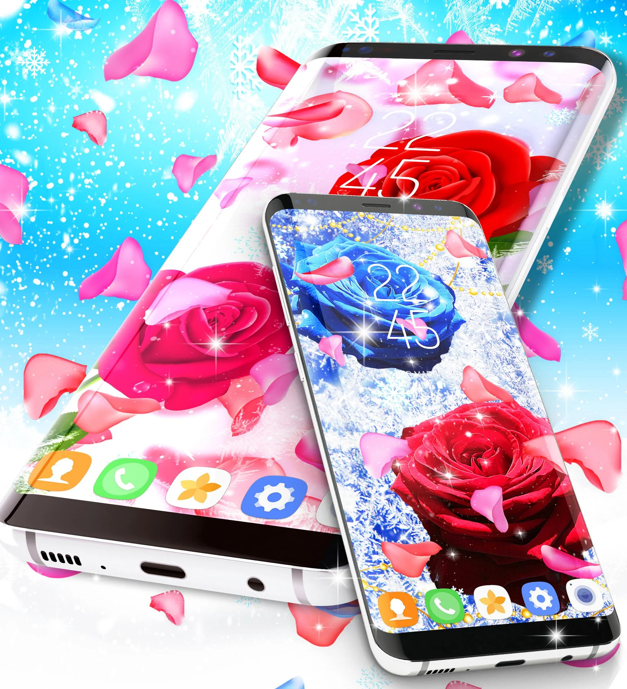 Winter rose live wallpaper Screenshot3